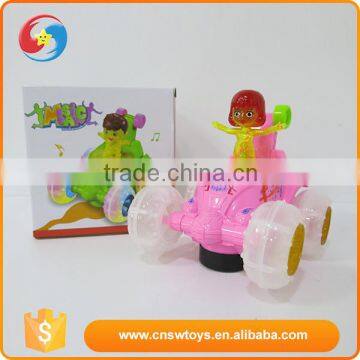 Promotional creative plastic pink baby girl plastic electric toy car