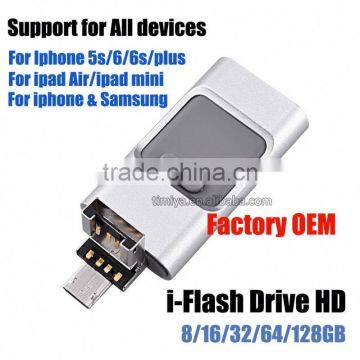 16GB Flash Drive USB 2.0 OTG Flash with Micro USB Connector for iPhone for Apple Device, Android Smartphone, Tablet PC (3 in 1)                        
                                                Quality Choice