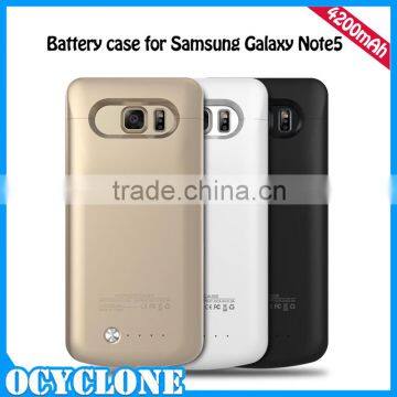 External Backup Battery Case 4200mah Battery Case for Samsung Galaxy Note 5