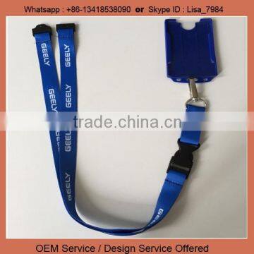 ID card badge holder lanyard custom lanyard with pocket