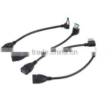 USB 3.0 Male A to Female A 90 Degree Extension Data Sync Cord Cable Adapter