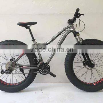 Wholesale 26inch 30 speed aluminum snow bike with fat bike suspension fork