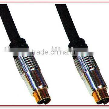 S-VHS Cable,Metal S-VHS Plug to S-VHS Plug Gold Plated