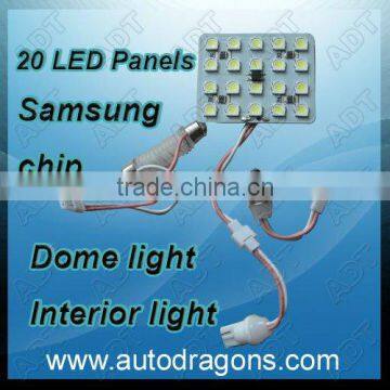 20 LED dome light panels car reading light