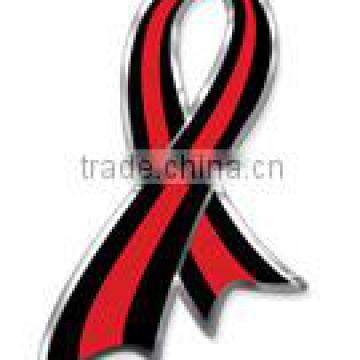 Thin Red Line (Fallen Firefighter) Chrome Ribbon Magnet