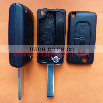 2 button Peugeot 407/Hu83 blade no battery place car remote key blank,key fob,key shell