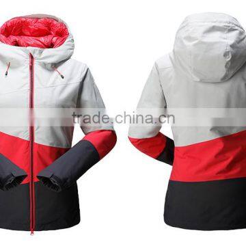 Ladies two clothing set with down jacket in lining and windproof jacket out down jacket women winters