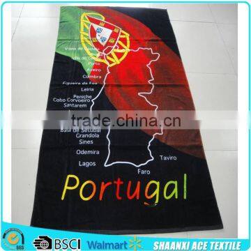 2015 HOT Sell 100% Cotton Terry Velour Printing Canada Logo Beach Towel Country Style Promotional Towel photo-5