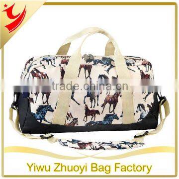 Horses Duffel Bag with Detachable Padded Shoulder Strap and Spacious Interior