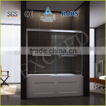 Frame 2 glass sliding straight bathtub shower enclosure EX-904Y