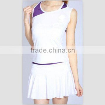 Polyester White Women Tennis Wear suit