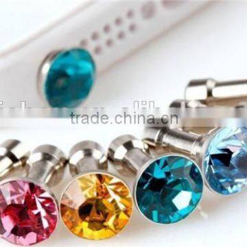 Wholesale Crystal Diamond 3.5mm Anti Dust Plug Headset Jack Stopper For IPhone 4 4s 3G 5 5G 5C 5S 6 6plus IPad Mini photo-2