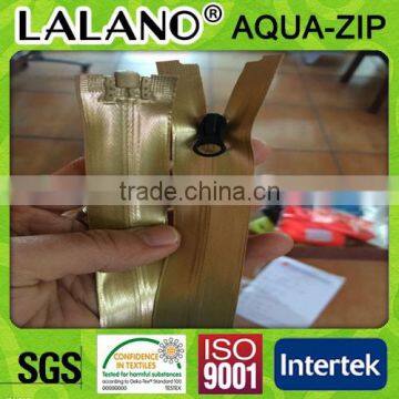 NO.3 water repellent outdoor zipper used for clothes with certificate in golden colors