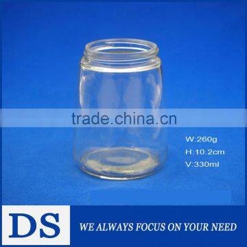 330ml/11oz lead-free high quality cheap clear glass pickles jar