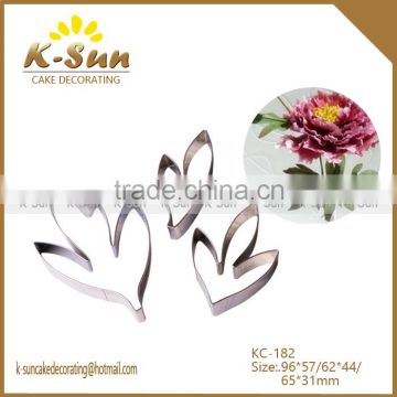 K-sun stainless steel Peony Leaf petal flower cutter cake decorating tools fondant mold tools cutte reposteria