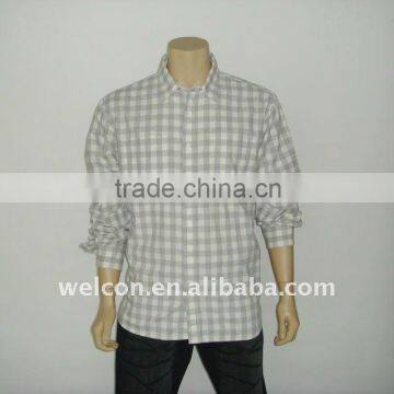 Men's fashion plaid linen shirt