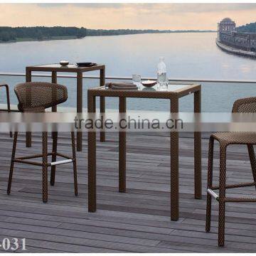 2015 New Design Wicker Rattan Bar Stool - Wicker Rattan Bar Set outdoor Furniture