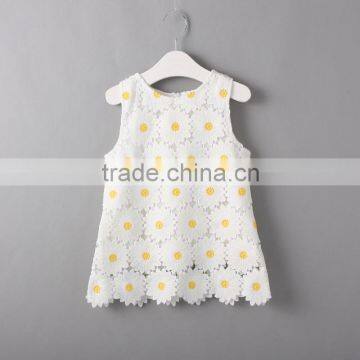 Fashion Flowers Summer Breathable Short Girl Frock Dress