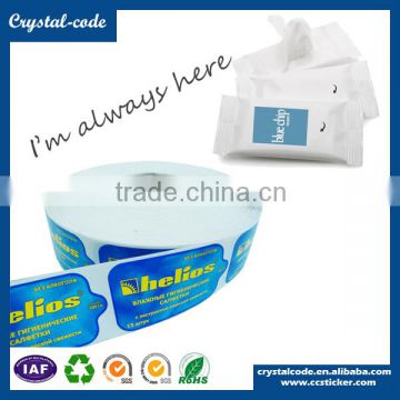 Household cleaning water resistant paper custom designed wet wipes label