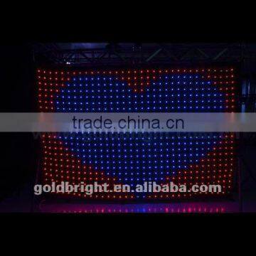 led Pitch 5cm vision cloth curtain with SD card control for led stage backdrops lights