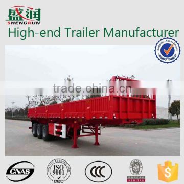 Tri-axle semi trailers with side wall for bulk/grain transportation,air suspension optional