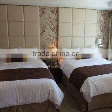 Customized Simple Europen hotel bedroom king size upholstered headboard