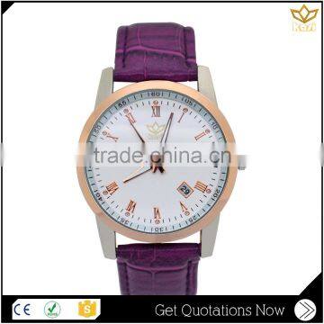 High quality big face dial simple design calendar diaplay automatic quartz branded watch Y009