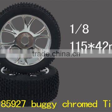 rc car buggy chromed tyre for car 1/8 size 115*42mm