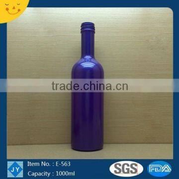 1000ml 32oz large colored pet plastic bottle wine bottle beer bottle long neck shape bottle