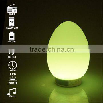 hard white egg light music bluetooth stereo smart lamp app phone speaker