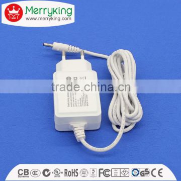 Eco friendly AC DC adapter EU plug 12W travel switching power supply 12V1A with SCP/OLP/OVP/OCP