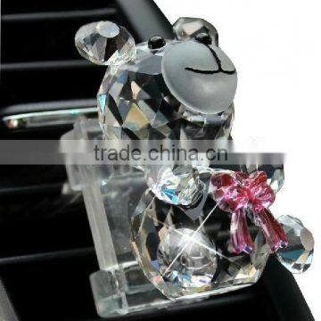 made in china glass/crystal perfume bottle with teddy shape(R-2299