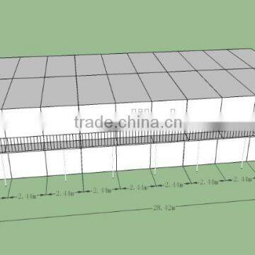 Modular mobile two storey container house