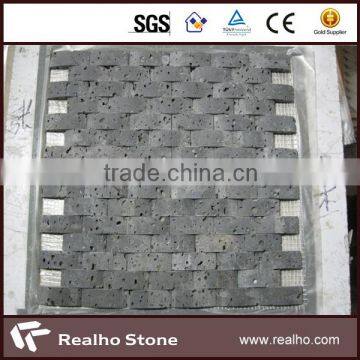 grey travertine stone mosaic for marble tile