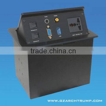 CE RoHS FCC Desktop Socket Pop Up System for Conference Table
