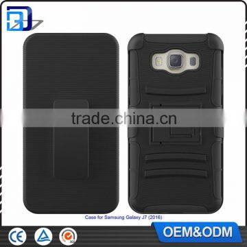 2016 New Outdoor Heavy Duty 3 in 1 Belt Clip Cell Phone Case For SamSung Galaxy J7 (2016) J710 PC Silicone Armor Kickstand Cover photo-1