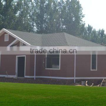 PVC/PU/calcium silicate board/EPS/glass wool composite wall prefab house villa