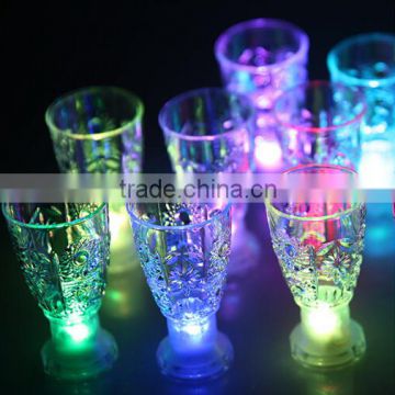 Hot selling colorful plastic led flash mug,led glow party cup