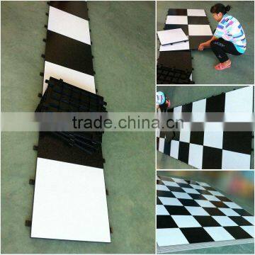 portable event dance floor classical black&white