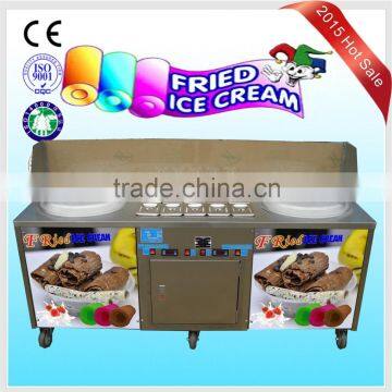 2015 New Design Double Pan With the Cooling Barrels for Making the Ice Cream Roll, Mix, Ice Dessert photo-2