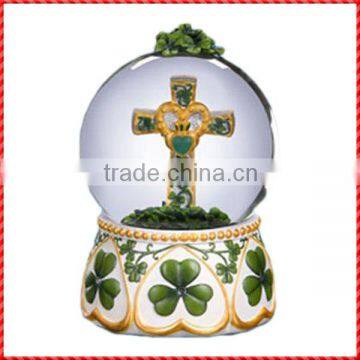 Wonderful custom resin religious cross snow globes wholesale