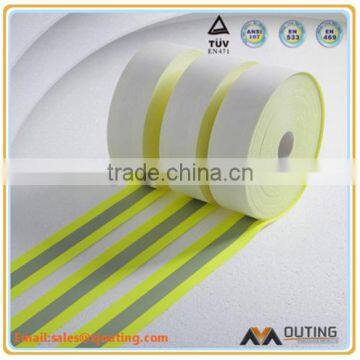 Fire Flame Retardant Reflective Fabric Tape for Clothing