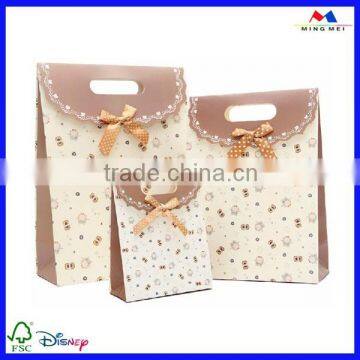 wholesale luxury paper shopping bag&folded shopping paper bag