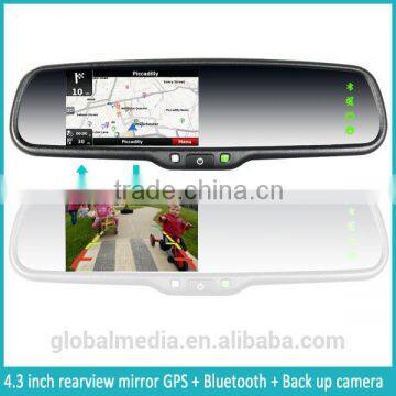 Bluetooth Rearview Mirror Handsfree Car Kit Car GPS Navigation Rearview Mirror