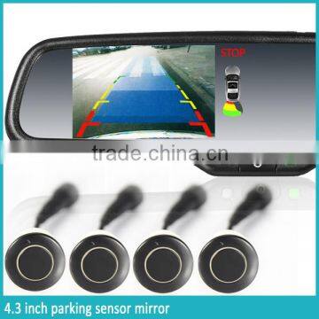 4.3 inch Parking sensor mirror with AUTO DIMMING night glare and temperature sensor