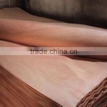 4*8ft 0.25mm red olive face veneer for 2016 good price