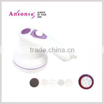 Handheld massager with four massage heads and one net cover