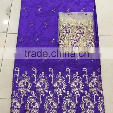 Haniye 2016 Nigerian George Fabric With Blouse/ Raw Silk George in Switzerland Wholesale Indian George Lace Fabric/PLG03-10 photo-5