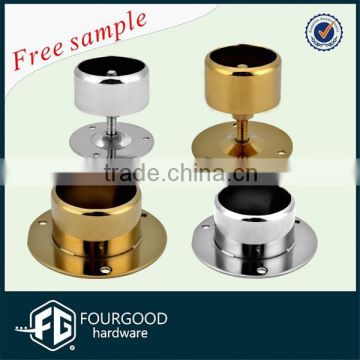 Adjustable Pipe Fitting ,Chrome Round Pipe supporting Base