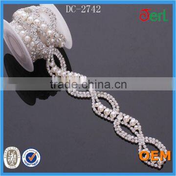 New Design Popular Shining Rhinestone Chain Trimming for Garment Decoration